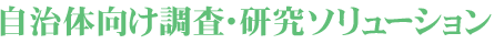 自治体向け調査・研究ソリューション